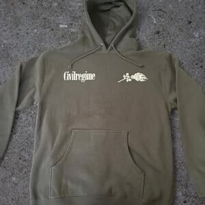 Civil Regime Black Roses From Concrete Hoodie Size Large Brand New